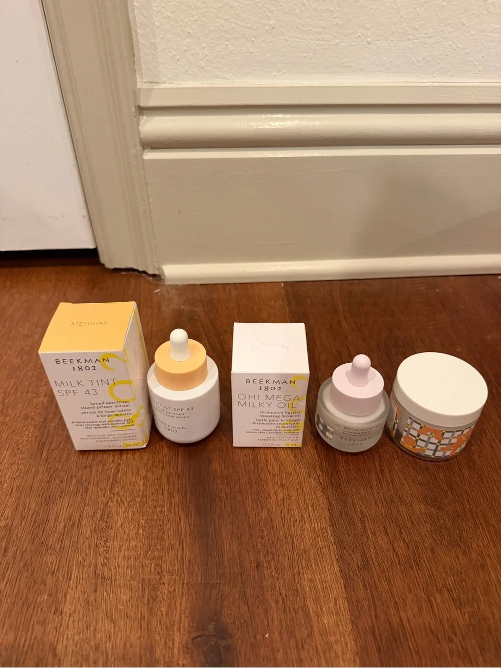 Beekman 1802 Skincare Set with Yellow and Pink Accents